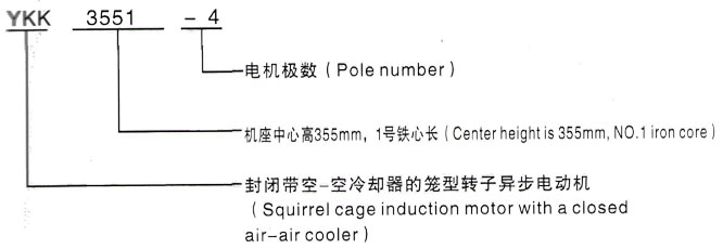 YKK系列(H355-1000)高压YJTG三相异步电机西安泰富西玛电机型号说明